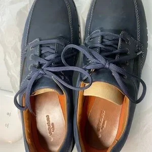 Mens size 13 Clark’s Unnature Time Navy Leather shoes Clarks | Shoes | Mens Size 3 Clarks Unnature Time Navy  main image 3